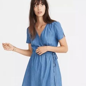 Madewell Denim Wrapped Dress